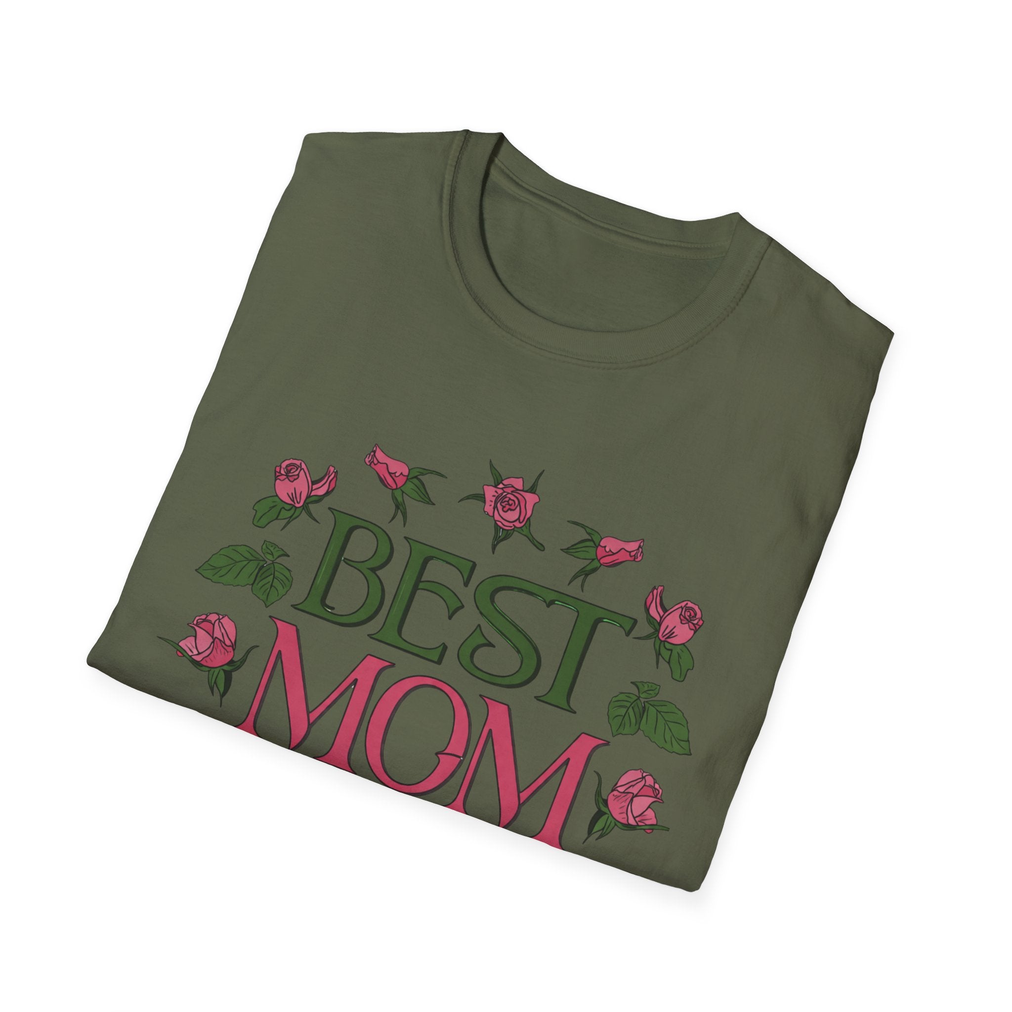 Best Mom Ever T-Shirt | Floral Roses Typography