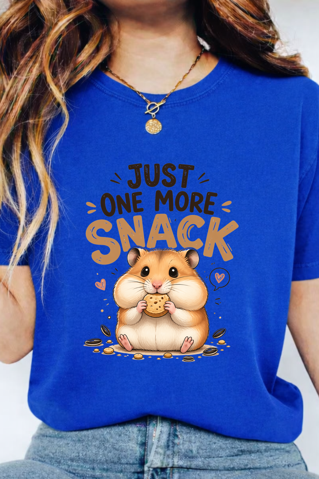 Just One More Snack Hamster T-Shirt, Funny Hamster Lover Gift, Cute Kawaii Hamster Shirt, Small Pet Owner Tee, Animal Lover Gift Idea