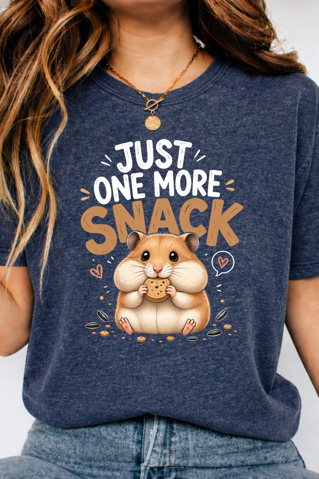 Just One More Snack Hamster T-Shirt, Funny Hamster Lover Gift, Cute Kawaii Hamster Shirt, Small Pet Owner Tee, Animal Lover Gift Idea