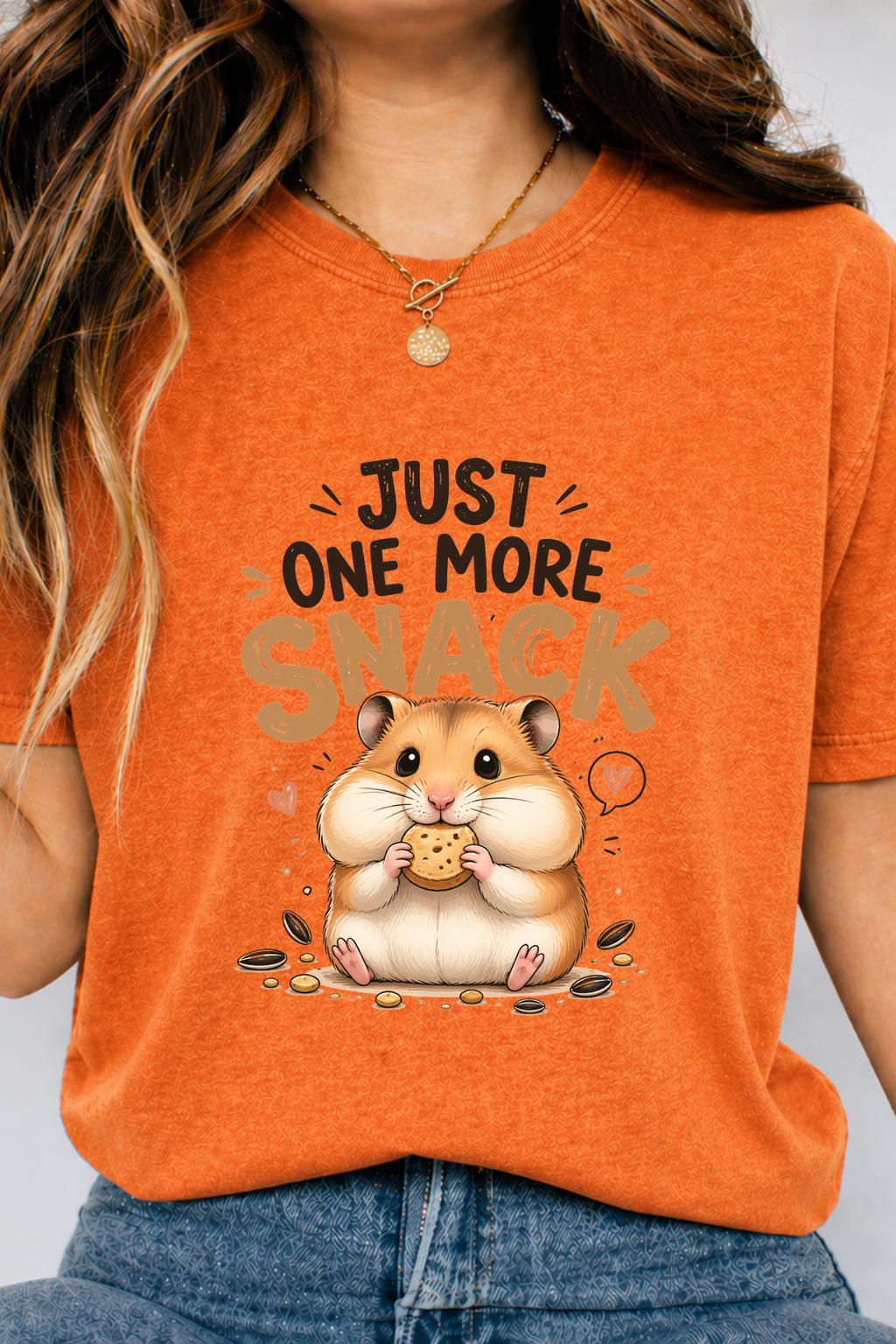 Just One More Snack Hamster T-Shirt, Funny Hamster Lover Gift, Cute Kawaii Hamster Shirt, Small Pet Owner Tee, Animal Lover Gift Idea