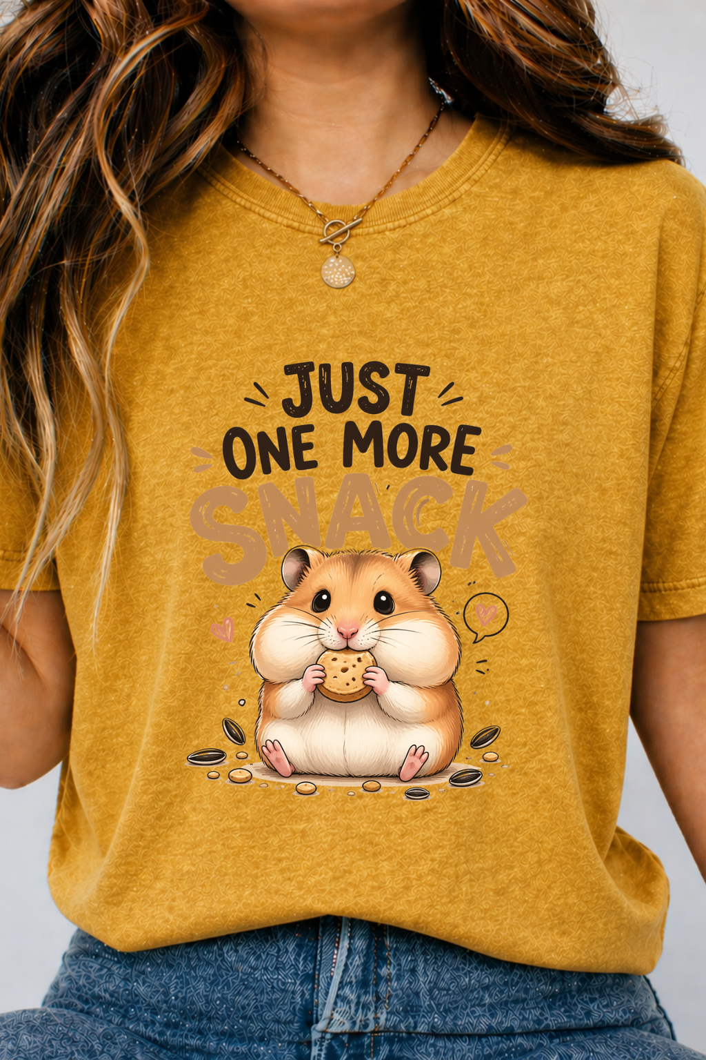 Just One More Snack Hamster T-Shirt, Funny Hamster Lover Gift, Cute Kawaii Hamster Shirt, Small Pet Owner Tee, Animal Lover Gift Idea