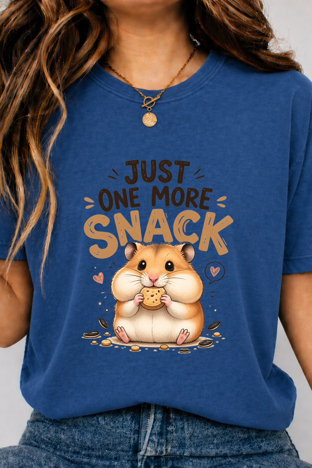 Just One More Snack Hamster T-Shirt, Funny Hamster Lover Gift, Cute Kawaii Hamster Shirt, Small Pet Owner Tee, Animal Lover Gift Idea