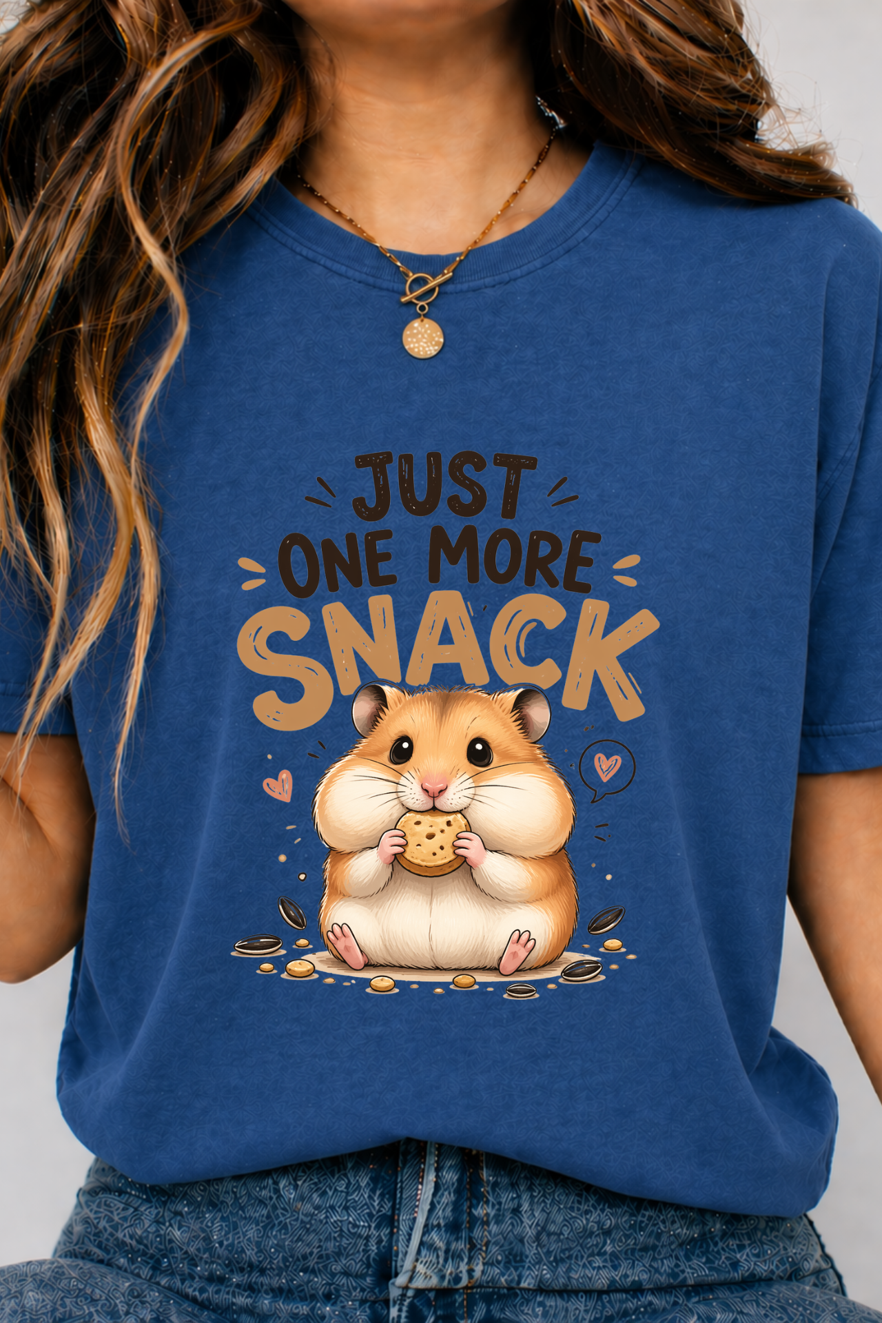 Just One More Snack Hamster T-Shirt, Funny Hamster Lover Gift, Cute Kawaii Hamster Shirt, Small Pet Owner Tee, Animal Lover Gift Idea
