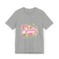 Spring floral script T-Shirt | floral bouquet, butterflies, pastel flowers